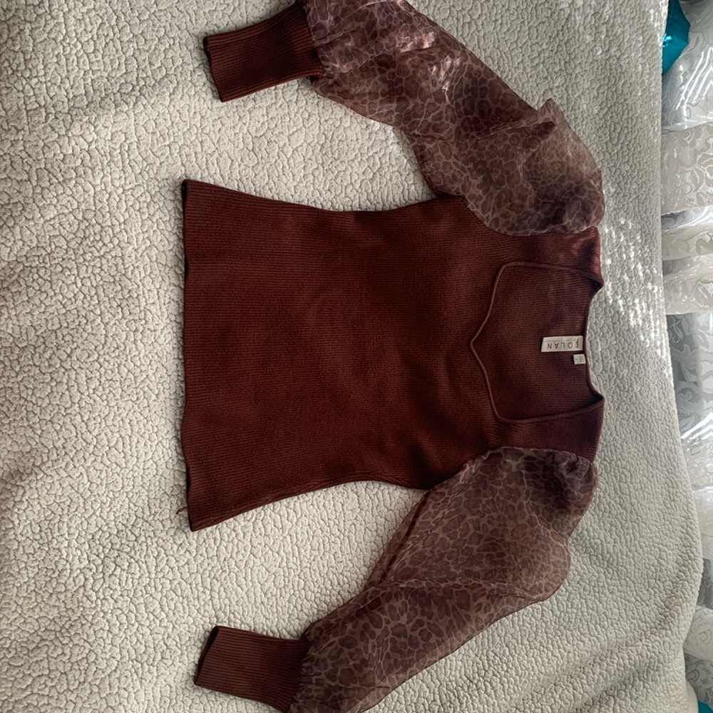 Dolan Sweetheart Cheetah Top